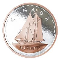 Kanada - 0,10 CAD Big Coin Bluenose 2018 - 5 Oz Silber Gilded