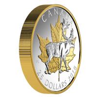 Kanada - 25 CAD Zeitlose Ikonen Karibu 2018 - 1 Oz Silber Piedfort