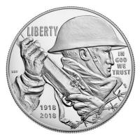USA - 1 USD 100 Jahre Ende WW1 2018 - Silber Proof