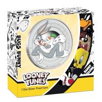 Tuvalu - 0,5 TVD Looney Tunes Bugs Bunny 2018 - 1/2 Oz Silber