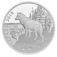 Kanada - 20 CAD Wolf 2018 - 1 Oz Silber