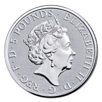Großbritannien - 5 GBP Queens Beasts The Black Bull 2018 - 2 Oz Silber