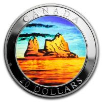 Kanada - 20 CAD Naturwunder Eisberge - 1 Oz Silber
