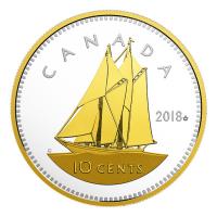 Kanada - 5*10 Cent Die Geschichte des Dime 2018 - 7 Oz Feinsilber