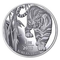 Südkorea - Koreanischer Tiger 2018 - 1 Oz Silber