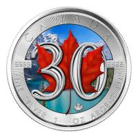 Kanada - 5 CAD Maple Leaf 30 Jahre 2018 - 1 Oz Silber Color