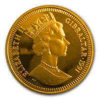 Gibraltar - 50 GBP Ritter mit Schild und Lanze 1991 - Gold PP