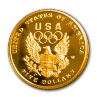 USA - 5 USD Olympische Spiele 1992 - 7,52g Gold PP