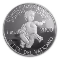 Vatikan - 2000 Lire 2000 Jahre Geburt Jesus - Silber PP