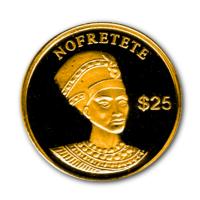 Liberia - 25 Dollar Nofretete 2000 - Gold PP