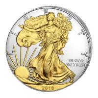 USA - 1 USD Silver Eagle 2018 - 1 Oz Silber Gilded