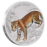 Nicaragua - 100 NIO Jaguar - 1 Oz Silber PP Color