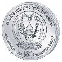 Ruanda - 50 RWF Nautische Unze HMS Endeavour 2018 - 1 Oz Silber PP