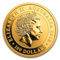 Australien 100 AUD Schwan 2018 1 Oz Gold Rckseite