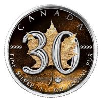 Kanada - 5 CAD Maple Leaf 30 Jahre 2018 - 1 Oz Silber Special Edition