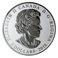 Kanada - 5 CAD Leuchtendes Ahornblatt 2018 - Silber