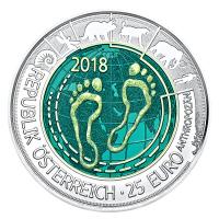 Österreich - 25 Euro Niob Serie Anthropozän 2018 - Silber-Niob Münze