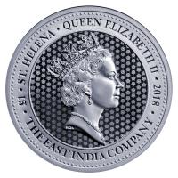 St. Helena 1 Pfund Spade Guinea 1 Oz Silber Rückseite