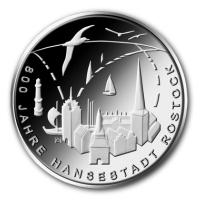 Deutschland - 20 EUR 800 Jahre Hansestadt Rostock 2018 - Silber Spiegelglanz