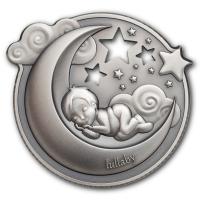 Cook Island - 5 CID Lullaby Dreaming Boy Spieluhr - Silber AntikFinish