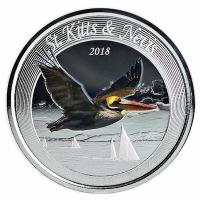 St. Kitts und Nevis - 2 Dollar EC8 Brauner Pelikan PP - 1 Oz Silber Color