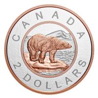 Kanada - 2 CAD Big Coin Eisbr 2018 - 5 Oz Silber Gilded