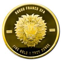 Tschad - 5000 Francs Mandala Lwe 2018 - 1 Oz Gold (RAR)
