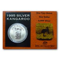 Australien - 1 AUD Silver Kangaroo 1995 - 1 Oz Silber Blister