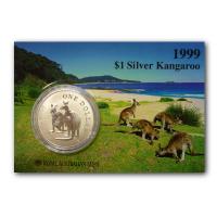 Australien - 1 AUD Silver Kangaroo 1999 - 1 Oz Silber Blister