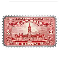 Kanada - 20 CAD Briefmarken: 60 Jahre Konfrderation 2018 - 1 Oz Silber