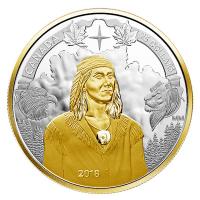 Kanada - 25 CAD 250. Geburtstag Tecumseh - 1 Oz Silber Gilded