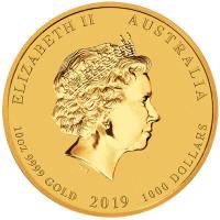 Australien - 1000 AUD Lunar II Schwein 2019 - 10 Oz Gold