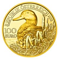 sterreich - 100 EURO Wildtiere Stockente 2018 - 1/2 Oz Gold