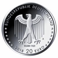 Deutschland - 20 EUR 150. Geburtstag P. Behrens 2018 - Silber Spiegelglanz
