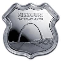 USA - Route 66 Missouri Gateway Arch - 1 Oz Silber