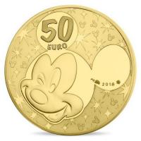 Frankreich - 50 EUR Donald und Daisy 2018 - 1/4 Oz Gold