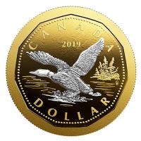 Kanada - 1 CAD Big Coin Fliegende Ente - 5 Oz Silber Gilded