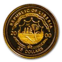 Liberia - 25 Dollar Ludwig II. 2000 - Gold PP