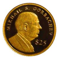Liberia - 25 Dollar Michail Sergejewitsch Gorbatschow 2000 - Gold PP