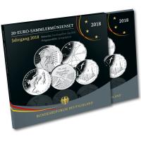 Deutschland - 20 EUR Komplettsatz 2018 - Silber Spiegelglanz