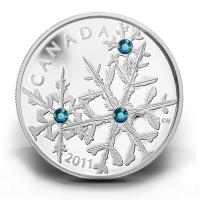 Kanada - 20 CAD Crystal Snowflake Montana 2011 - 1 Oz Silber
