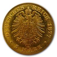 Deutsches Reich - 5 Mark Ludwig II - 1,79g Gold