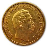 Deutsches Kaiserreich - 20 Mark Ludwig III Hessen 1873 - 7,16g Gold
