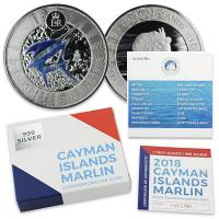Cayman Islands - 1 Dollar Marlin 2018 - 1 Oz Silber PP Color