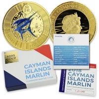 Cayman Islands - 5 Dollar Marlin 2018 - 1 Oz Gold Color