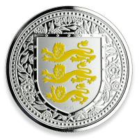 Gibraltar - 1 GBP Royal Arms of England gelb / yellow 2018 - 1 Oz Silber Color