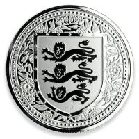 Gibraltar - 1 GBP Royal Arms of England schwarz / black 2018 - 1 Oz Silber Color RAR