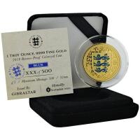 Gibraltar - 5 GBP Royal Arms of England 2018 - 1 Oz Gold Color