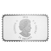 Kanada - 20 CAD Briefmarken: Wappen und Flaggen Sonderzustellung 2019 - 1 Oz Silber