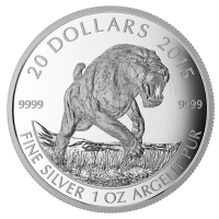 Kanada - 20 CAD Prhistorische Tiere Sbelzahntiger - 1 Oz Silber